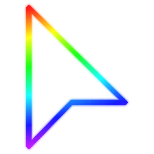 Azure Aura Transparent Rainbow Pointer