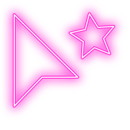 Neon Pink Pointer Swinging Star