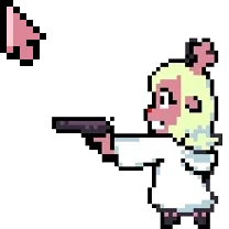 Noelle Holiday Shooting A Gun - Deltarune